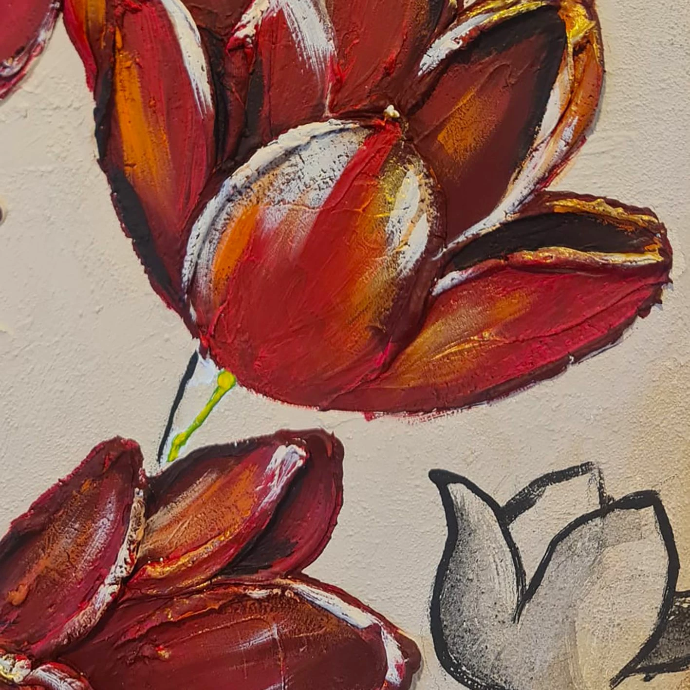 Pikturë dekorative me vaj, Wallity, OPG10062 - 100100, shumëngjyrëshe, 100x100cm