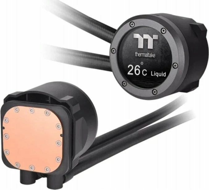 Ftohës AIO me ujë Thermaltake TH280 V2 Ultra ARGB Sync (CL-W385-PL14SW-A), radiator 280 mm, LCD 2.1\" 480x480, 2x140 mm PWM, i bardhë