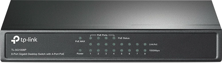 Switch TP-Link TL-SG1008P, 8 porta, PoE, Gigabit, metalik