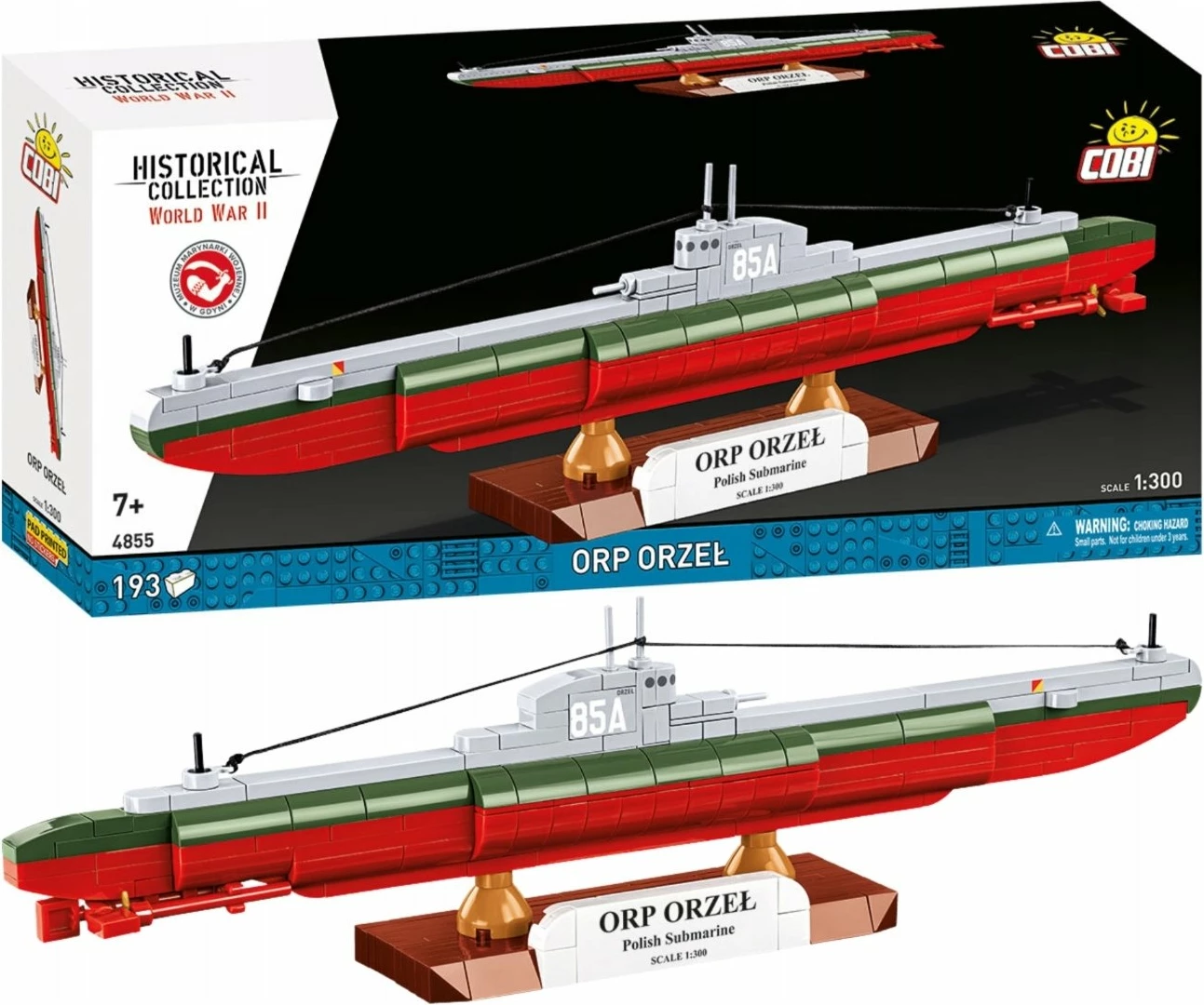Set blloqesh ndërtimi Cobi ORP Orzeł COBI-4855, 193 copë, 1:300, 7+
