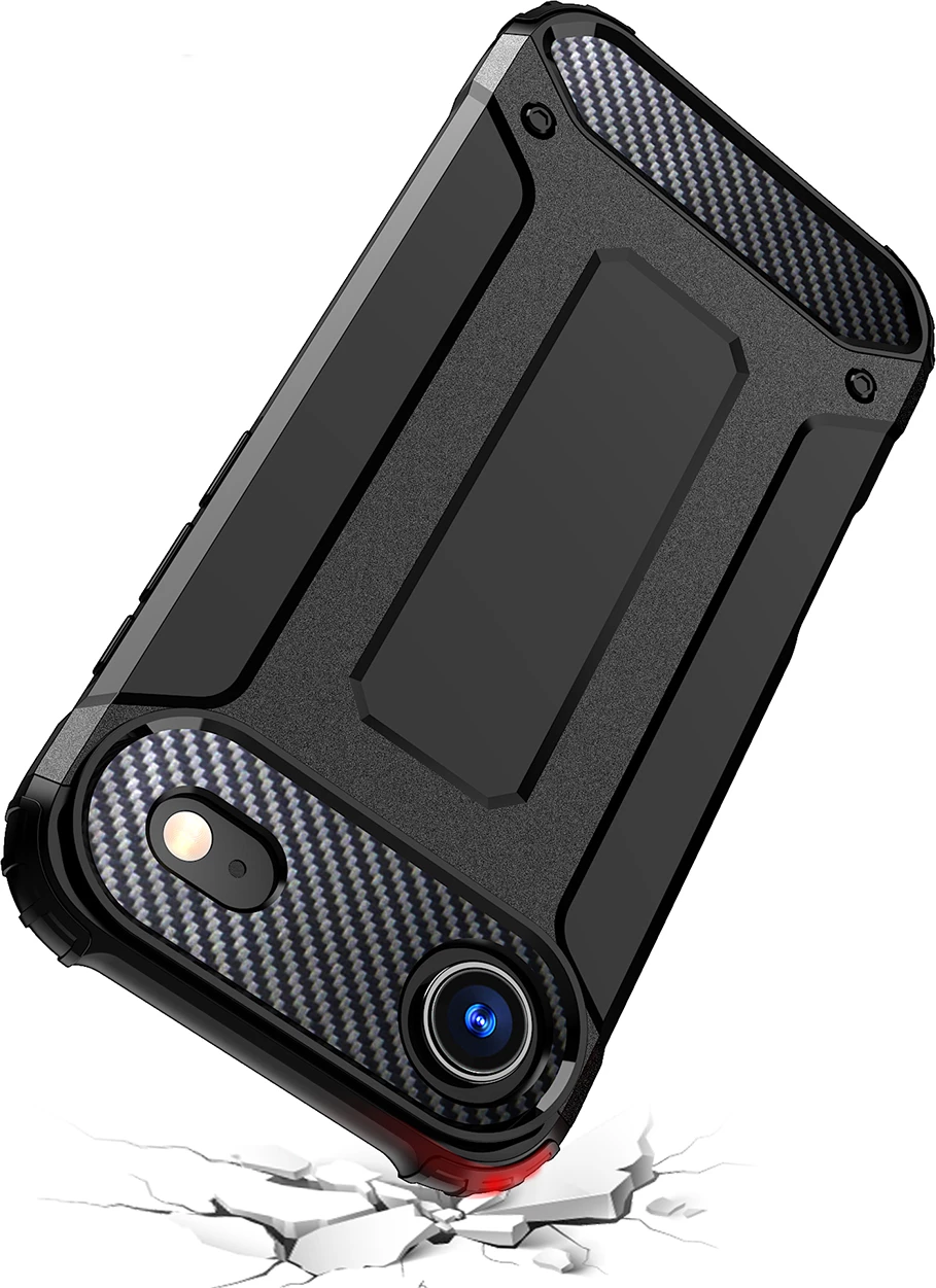 Mbështjellës Hurtel Hybrid Armor për iPhone 17 Air, i zi