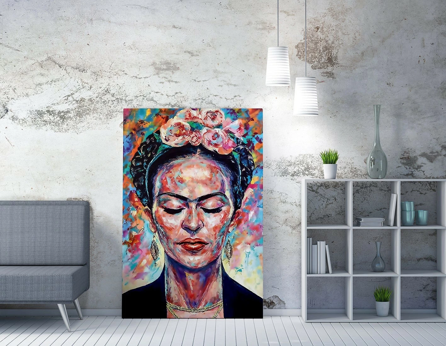Pikturë dekorative në kanavacë Wallity, WY233, shumëngjyrëshe, 70x100cm