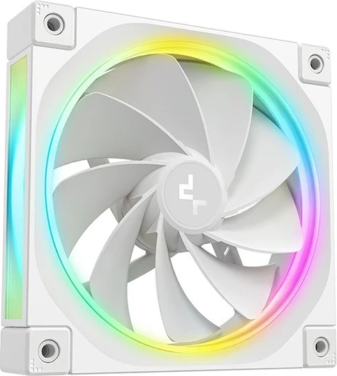 Set ventilatorë për kasë DEEPCOOL FL12R WH-3 IN 1, 12 cm, RGB, 3 copë, Bardhë