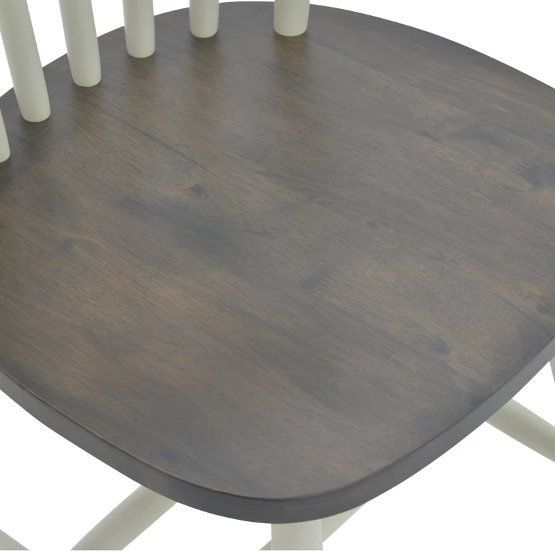 Karrige Larus dru natyral gome anthracite-bardhë, 50x49x90cm, set prej 2 copash