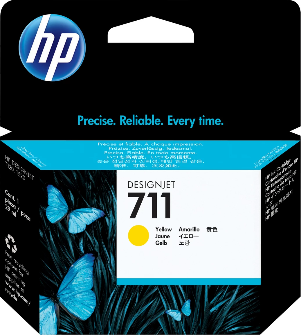 Bojë printeri, HP, 711 (CZ132A), 29 ml, e verdhë