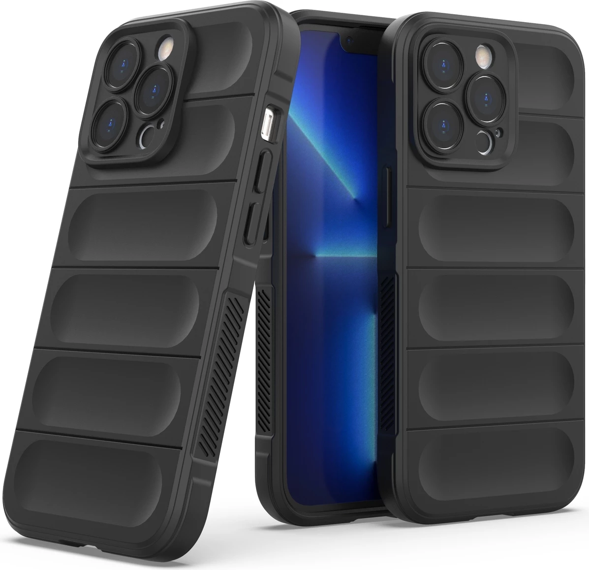 Mbështjellës Hurtel Magic Shield Case për iPhone 13 Pro, TPU, i zi