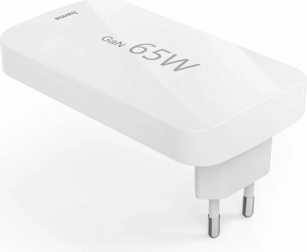Karikues muri Hama GaN 65W, 2x USB-C, 1x USB-A, i bardhë, palosës