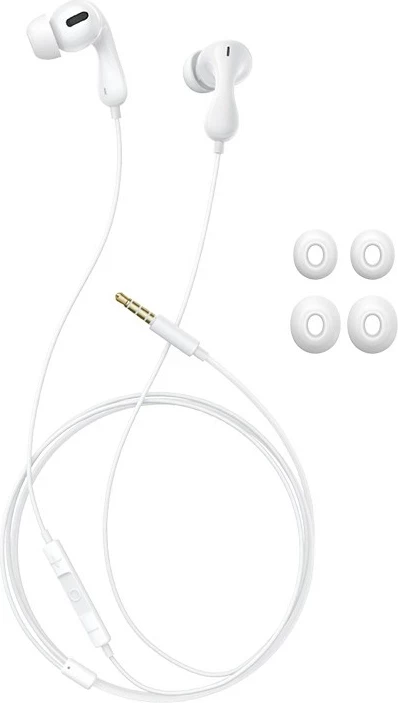 Kufje Baseus Encok HZ20 me kabllo, për thirrje/muzikë, Bardhë