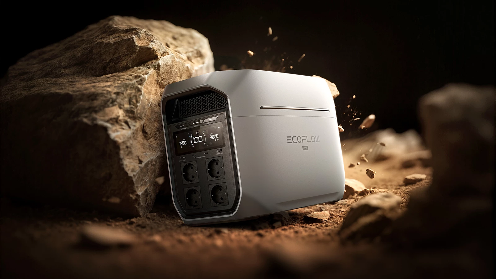 EcoFlow DELTA 3 Max Plus – Zgjidhje Energjetike Profesionale për Shtëpi & Biznes, kapaciteti: 2kWh, fuqia: 3000W, fuqia maksimale, X-Boost: 6000W, me mundesi zgjerimi me bateri shtese deri ne 10kWh