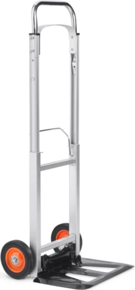 karrocë transporti paluese VONHAUS 3515167, deri 90kg, dorezë 108cm, argjendtë/portokalli