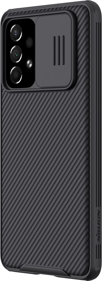 Mbështjellës Nillkin CamShield Pro për Samsung Galaxy A73, me mbulesë kamere, i zi