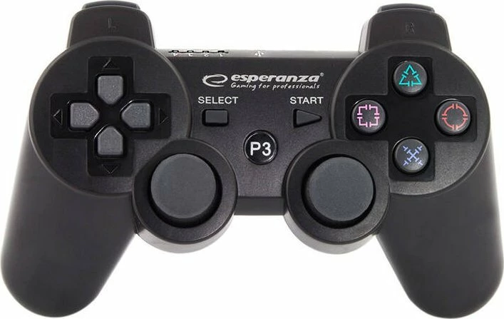 Gamepad Esperanza Marine EGG109K, wireless Bluetooth, për PS3, me vibrim, i zi