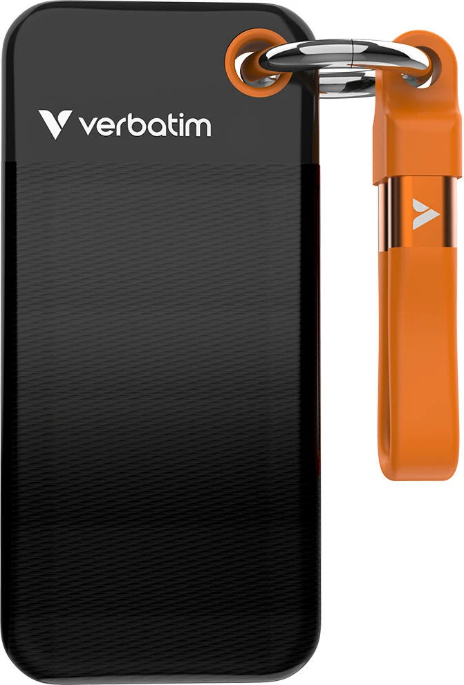 SSD ekstern Verbatim Pocket 32193 1TB USB 3.2 Gen 2 rezistent ndaj zjarrit e zezë/portokalli