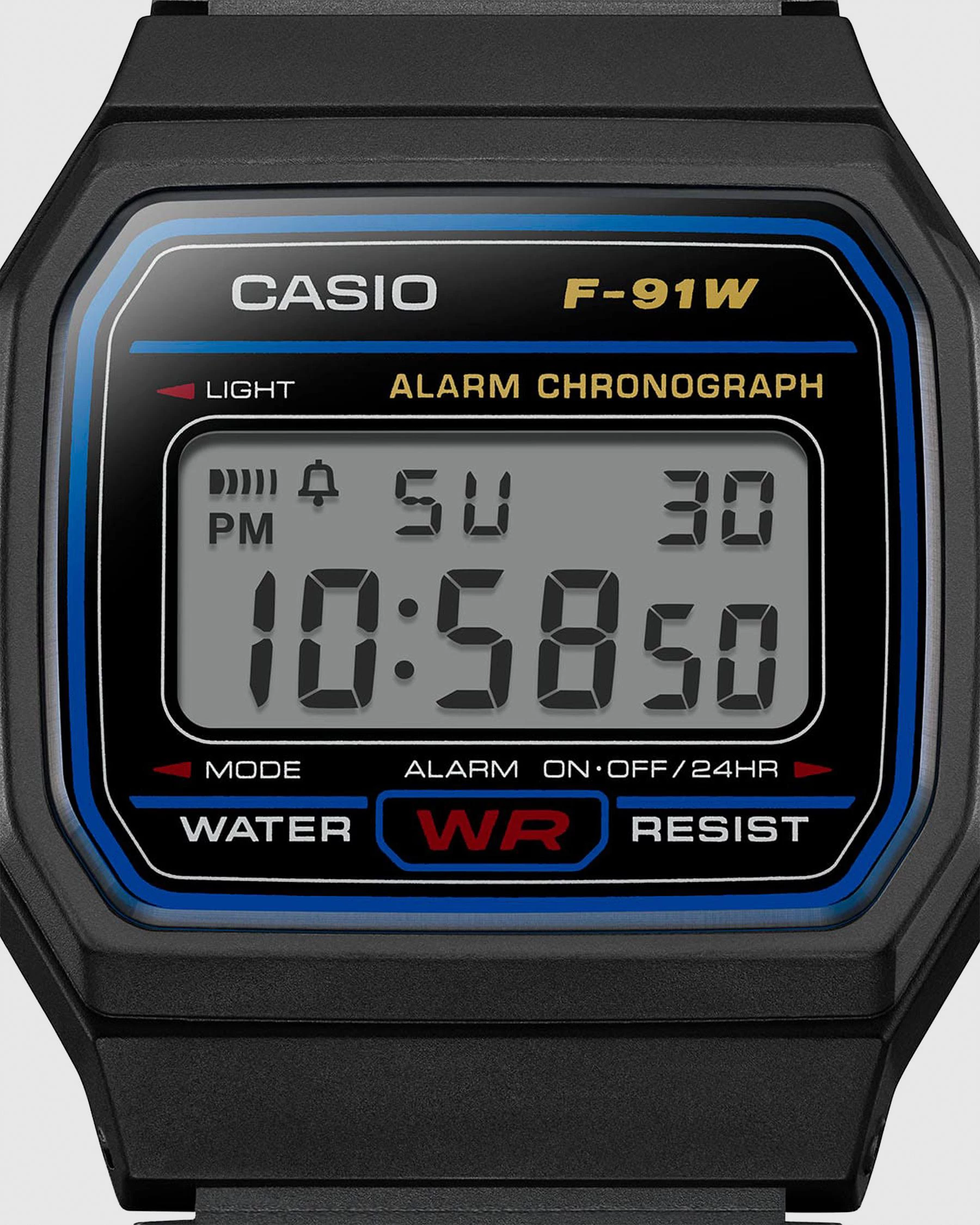 Orë dore Casio F-91W-1D, e zezë