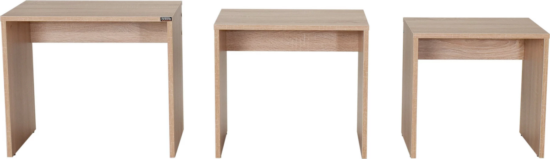 Tavolina kafeje Hanah Home, set prej 3 copësh, ngjyrë sonomo, Shp-103-Ss-1