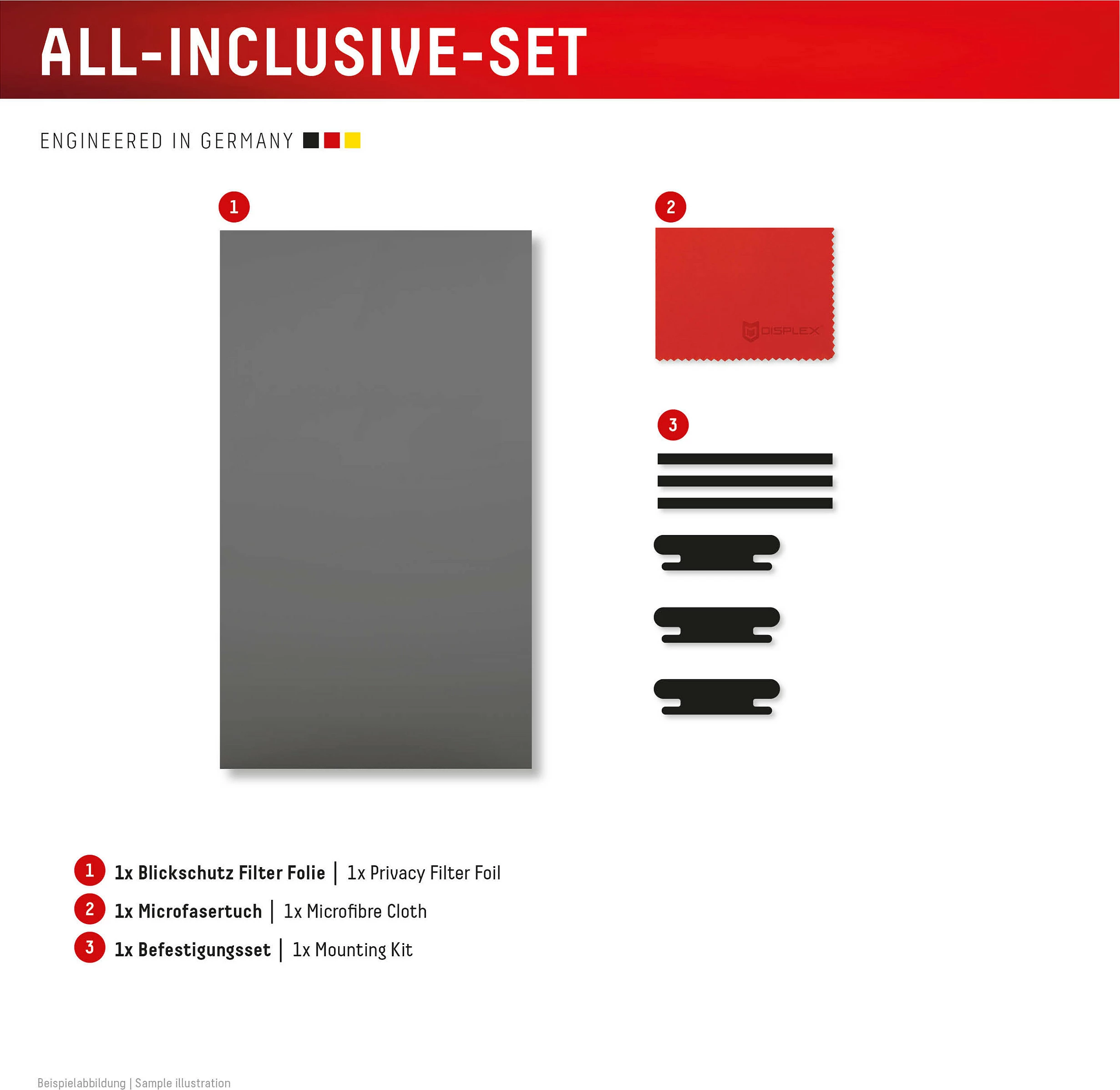 Filtër privatësie për monitor Displex Privacy Safe Desktop Uni 24" 16:10, magnetik, anti-blue, i zi