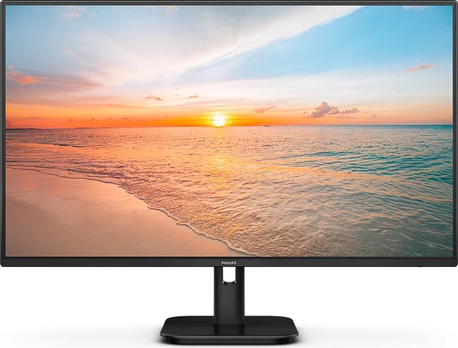 Monitor Philips 27E1N1100A, 27\", IPS, FHD 1920x1080, 100Hz, 4ms, HDMI/VGA, altoparlantë të integrum, i zi, set me kabllo HDMI