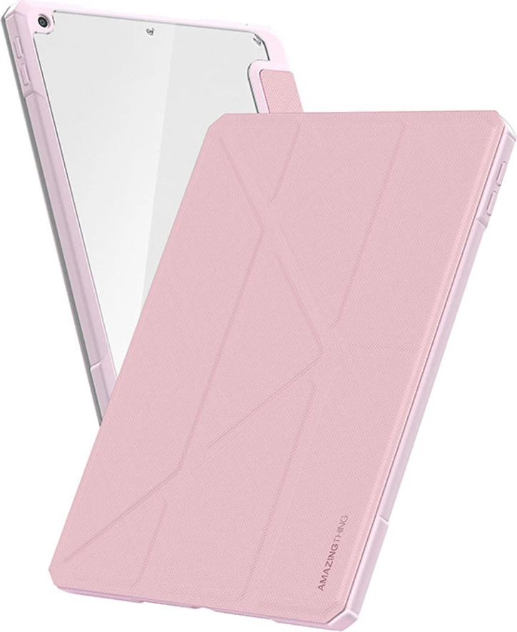 Mbështjellës folio për tablet, AmazingThing, Titan Pro, për iPad Air 11" (2025 M3, 7 gjenerata) me kapak magnetik/stand dhe mbajtës Apple Pencil, rozë