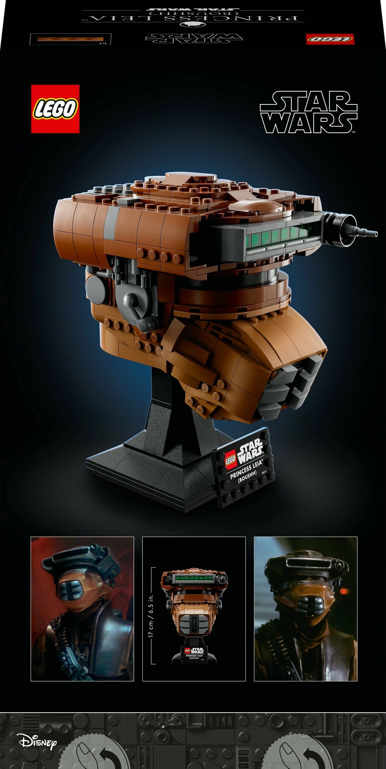 Set ndërtimi LEGO Star Wars 75351 helmetë Princesha Leia (Boushh), 670 pjesë, multikolor
