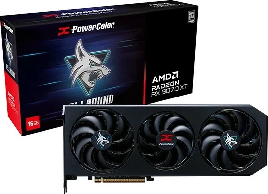 Kartelë grafike PowerColor Hellhound Radeon RX 9070 XT, 16GB GDDR6, PCI Express 5.0, e zezë