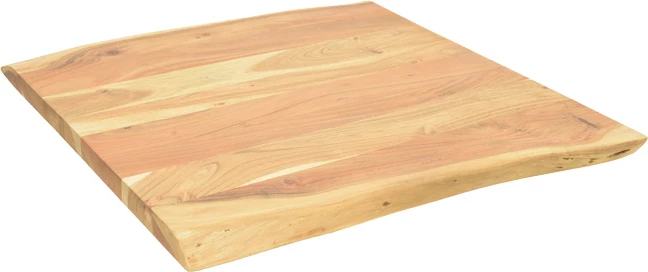 Sipërfaqe tavoline Pozier, dru akacie i fortë, ngjyrë natyrale, 70x70x4cm