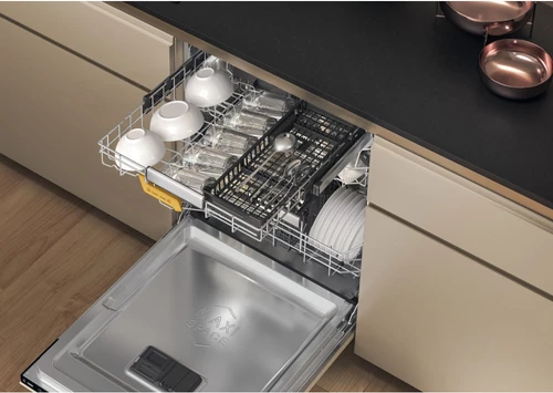 Enëlarëse plotësisht e integruar Whirlpool W8I HF58 TU, 14 vende, 60 cm, e zezë