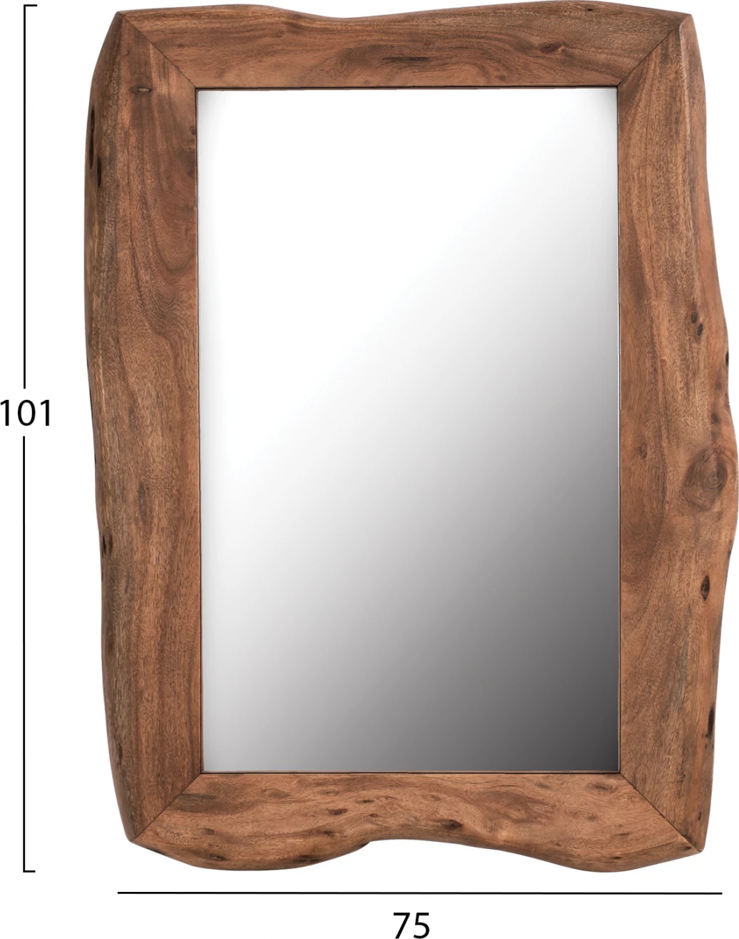 Pasqyrë FH8187.11 nga druri akacie masiv Natyral 100Χ75Χ4