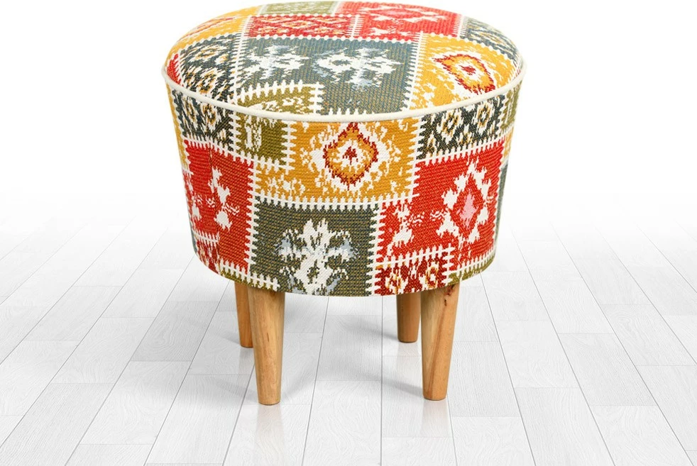 Puf bohem multikolor Atelier del Sofa, qilim