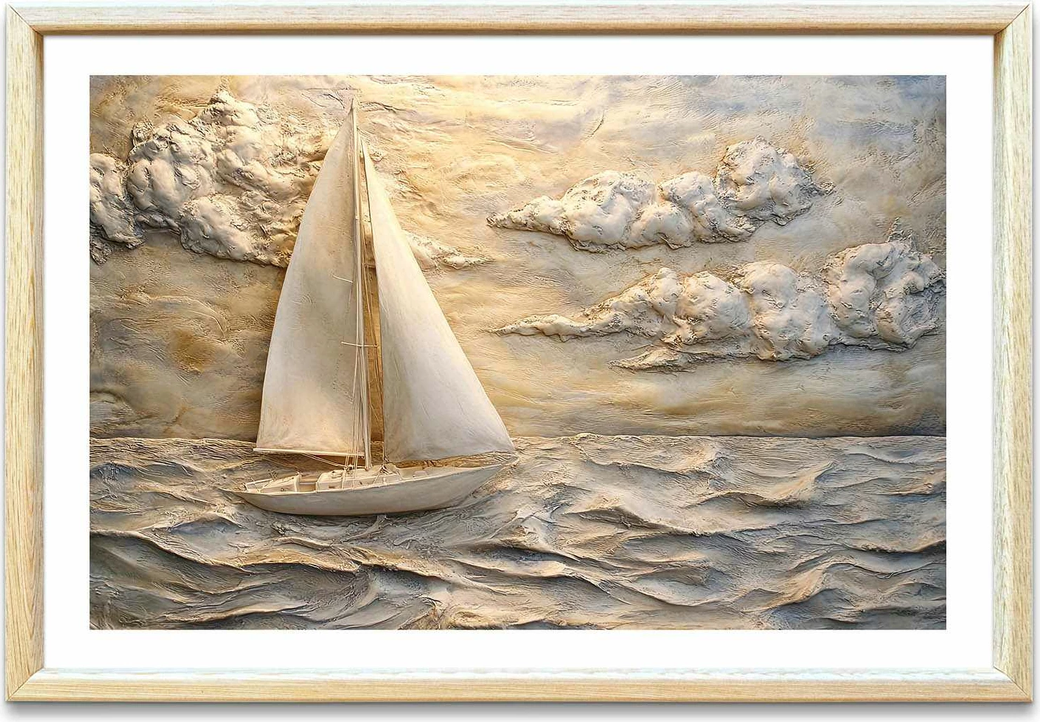 Pikturë dekorative me kornizë, MDF, Wallity, Ahswabisabi-027, 42x62cm
