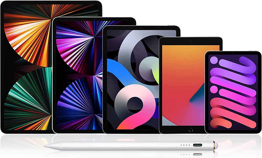 Stilus aktiv, Joyroom JR-X9S, palm rejection dhe ndjeshmëri këndi, magnetik, 8-10h, për iPad, i bardhë, me 2 maja zëvendësuese