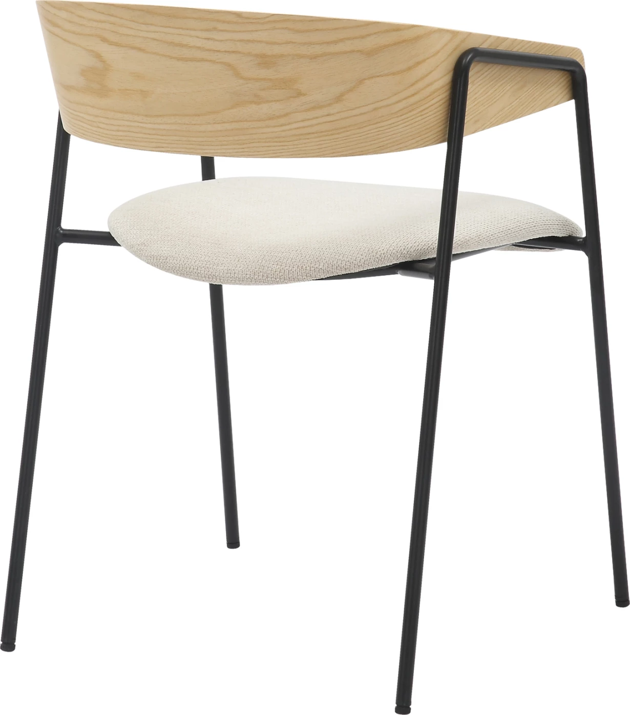 Karrige për ngrënie KORIN FH9975.01 metal-bezhë, dru, 54x51x72.5H cm, set prej 2 copë