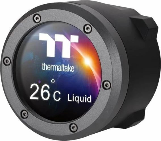 Ftohës uji AIO Thermaltake TH360 V2 Ultra EX ARGB Sync 360mm me LCD 2.1\" (CL-W415-PL12SW-A), set me 3 ventilatorë 120mm