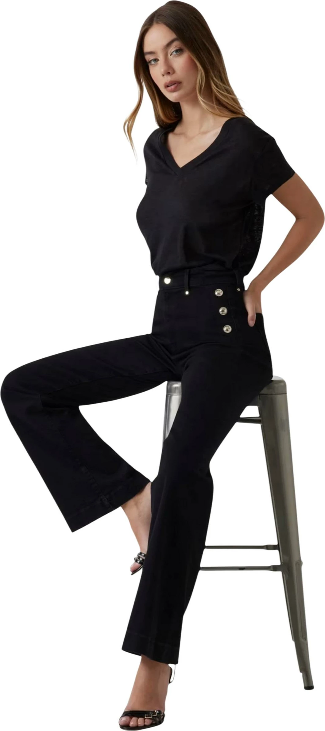 Pantallona për femra Guess New Faye Pant W5RA0P D4PZ1, të zeza [Madhësia: W28 L34]