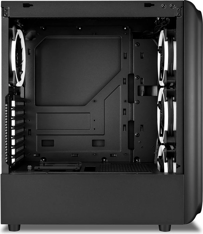 Kasë Sharkoon TK5M RGB midi, e zezë