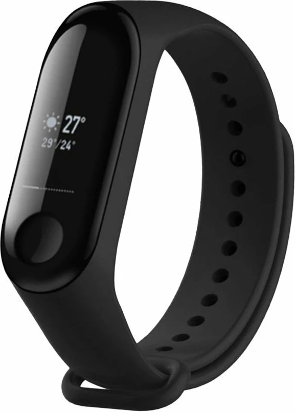 Rrip silikoni Fixed FIXSSTB-1414-BK për Xiaomi Mi Band 3/4, 22 mm, i zi