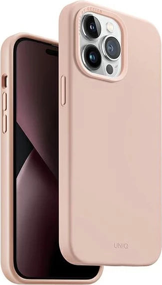 Mbështjellës UNIQ Lino për iPhone 14 Pro Max, Rozë