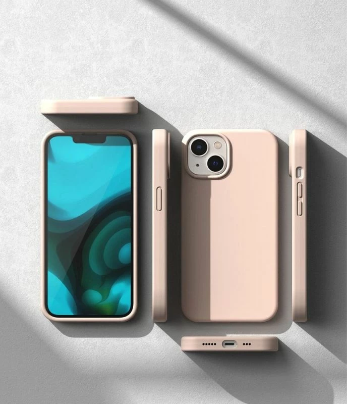 Kapak silikoni për iPhone 14 Plus Ringke, pink sand [Ngjyra: Rozë]