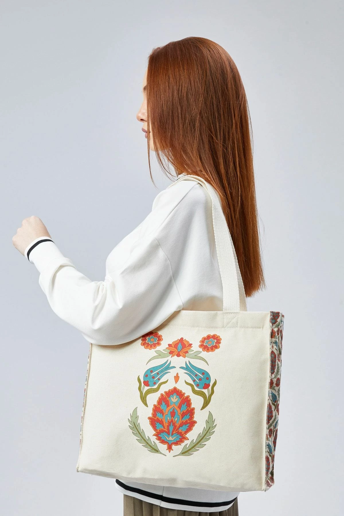 Çantë tote Zoozie Bags, krem, 2272