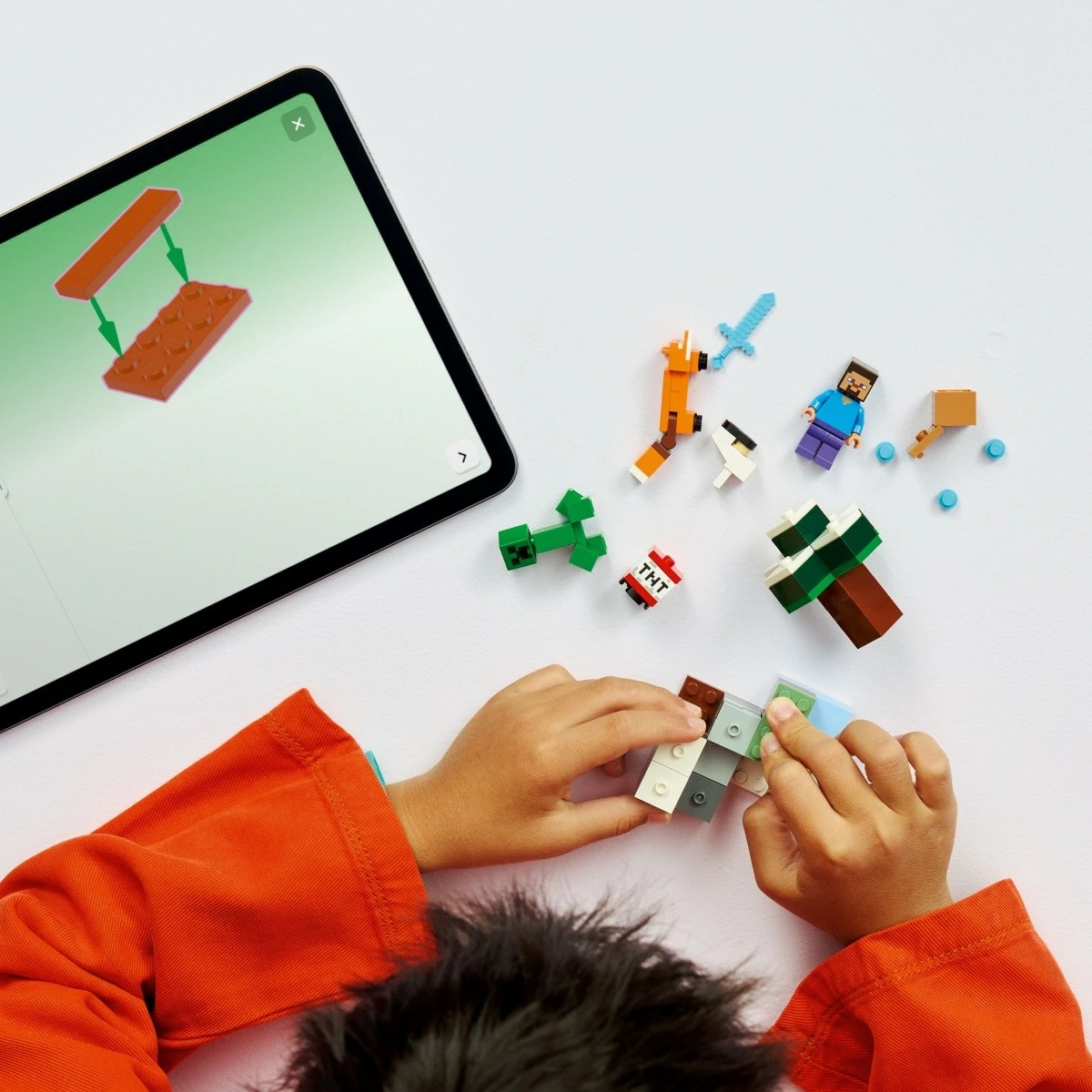 Set ndërtimi LEGO Minecraft 21583 Steve's Taiga Adventure, 79 pjesë, 6+