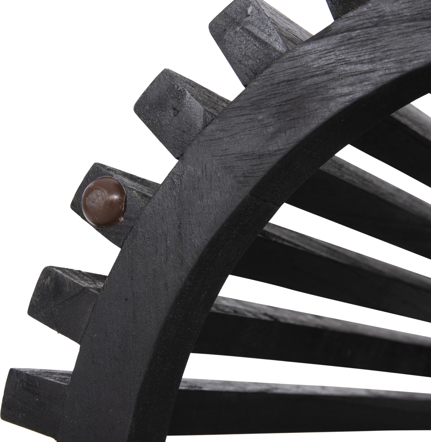 Baza e rrumbullakët për tavolinë FRANTZ FH9459.12, dru Mindi, ngjyrë e zezë, Φ60x74H cm