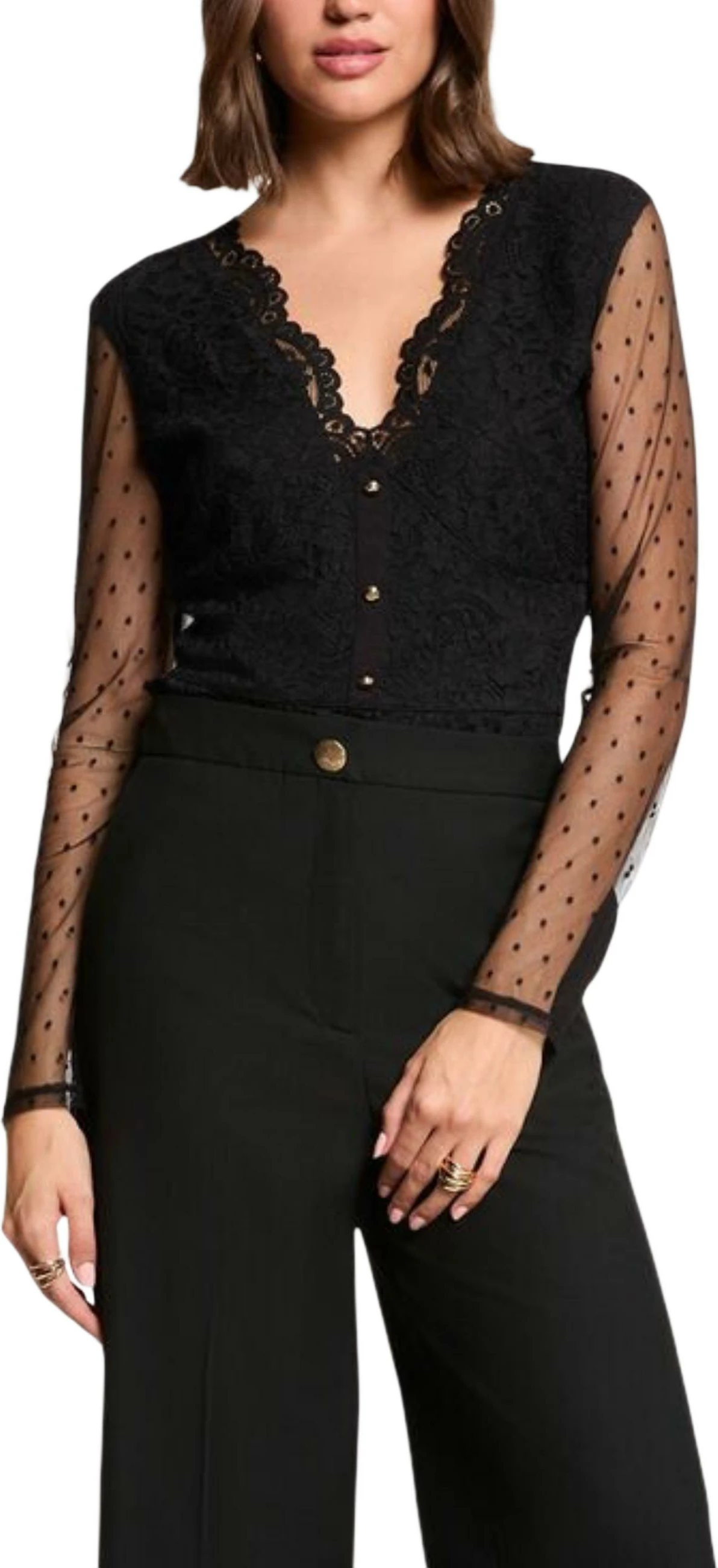 Bodysuit për femra Morgan De Toi 261-TPLAZA, e zezë [Madhësia: S]