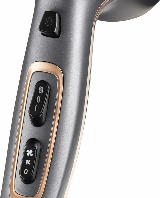 Tharëse flokësh Aurora AU3031 2200W me cold shot, difuzor dhe koncentrator, gri