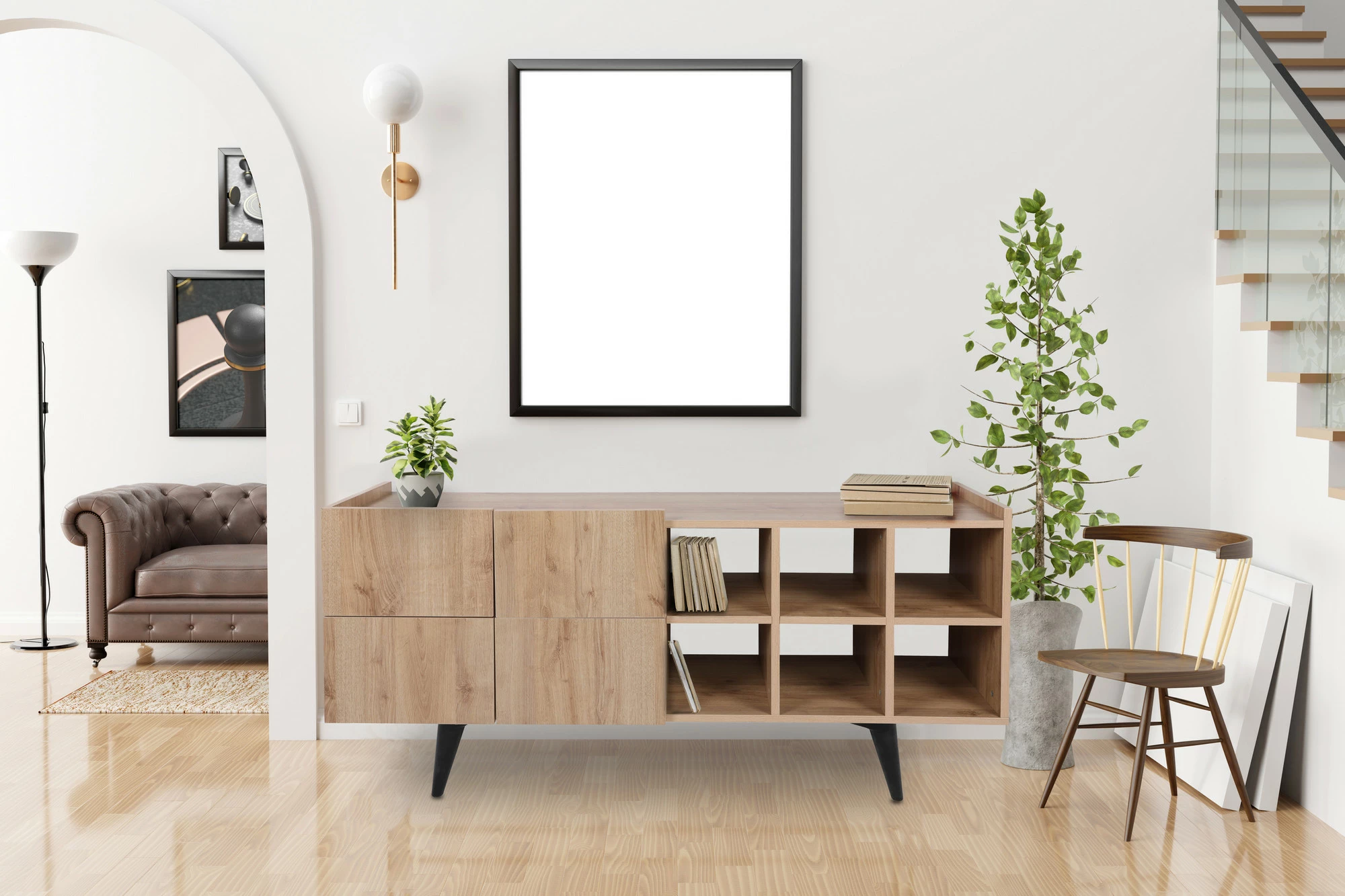 Konsol Skye Decor, ngjyrë lisi, 150x42x71cm