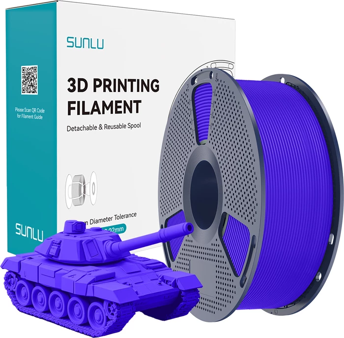 Filament 3D Sunlu PLA+ H-S Blue 1.75 mm, kaltër