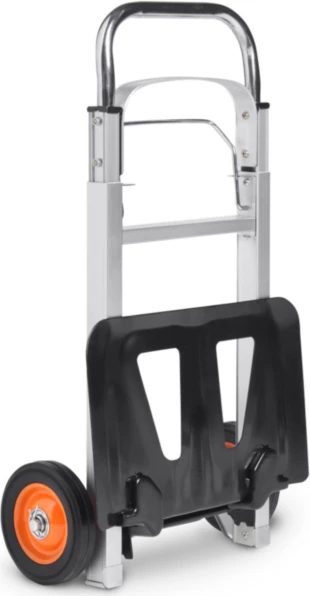 karrocë transporti paluese VONHAUS 3515167, deri 90kg, dorezë 108cm, argjendtë/portokalli