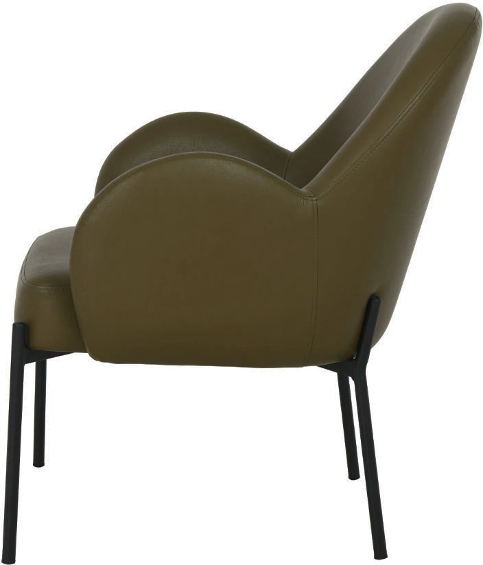 Karrige e ulët Scotch, ngjyrë ulliri, 70x70x81 cm