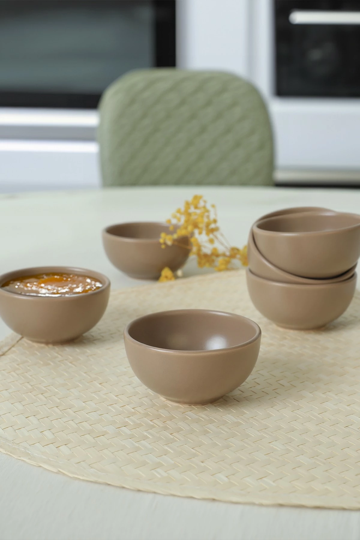 Set 6 pjata të vogla qeramike, ngjyrë taupe mat, Hermia Concept, ST101106F977A000000MAZ1000