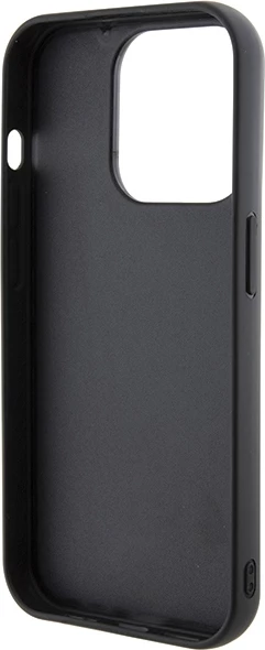 Mbështjellës Karl Lagerfeld Gripstand Saffiano Karl&Choupette Pins për iPhone 14 Pro, i zi