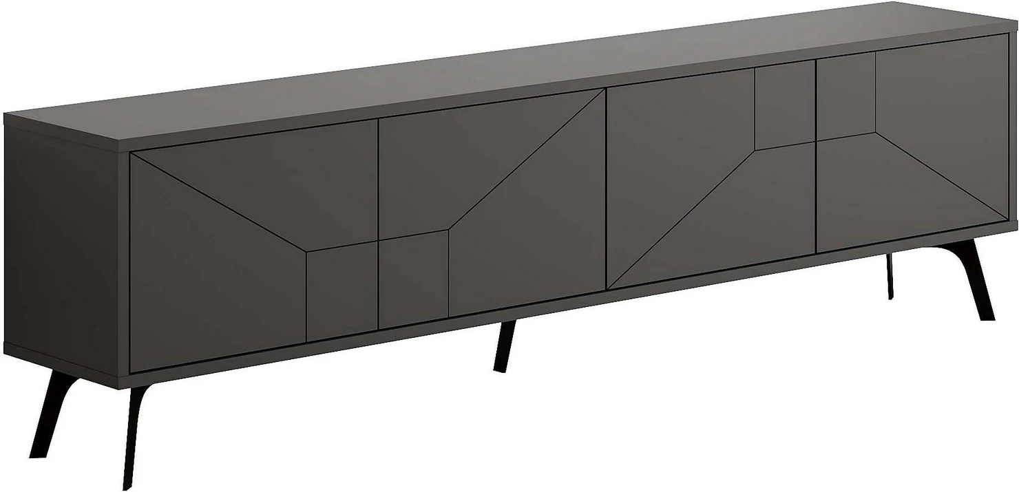 Komodë TV Skye Decor, ngjyrë dunë-antracit