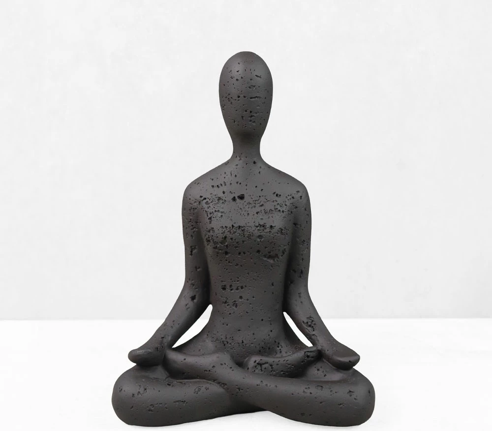 Trup dekorativ MORPH I, rrëshirë, ngjyrë kafe e errët, 13x7.5x17.5cm